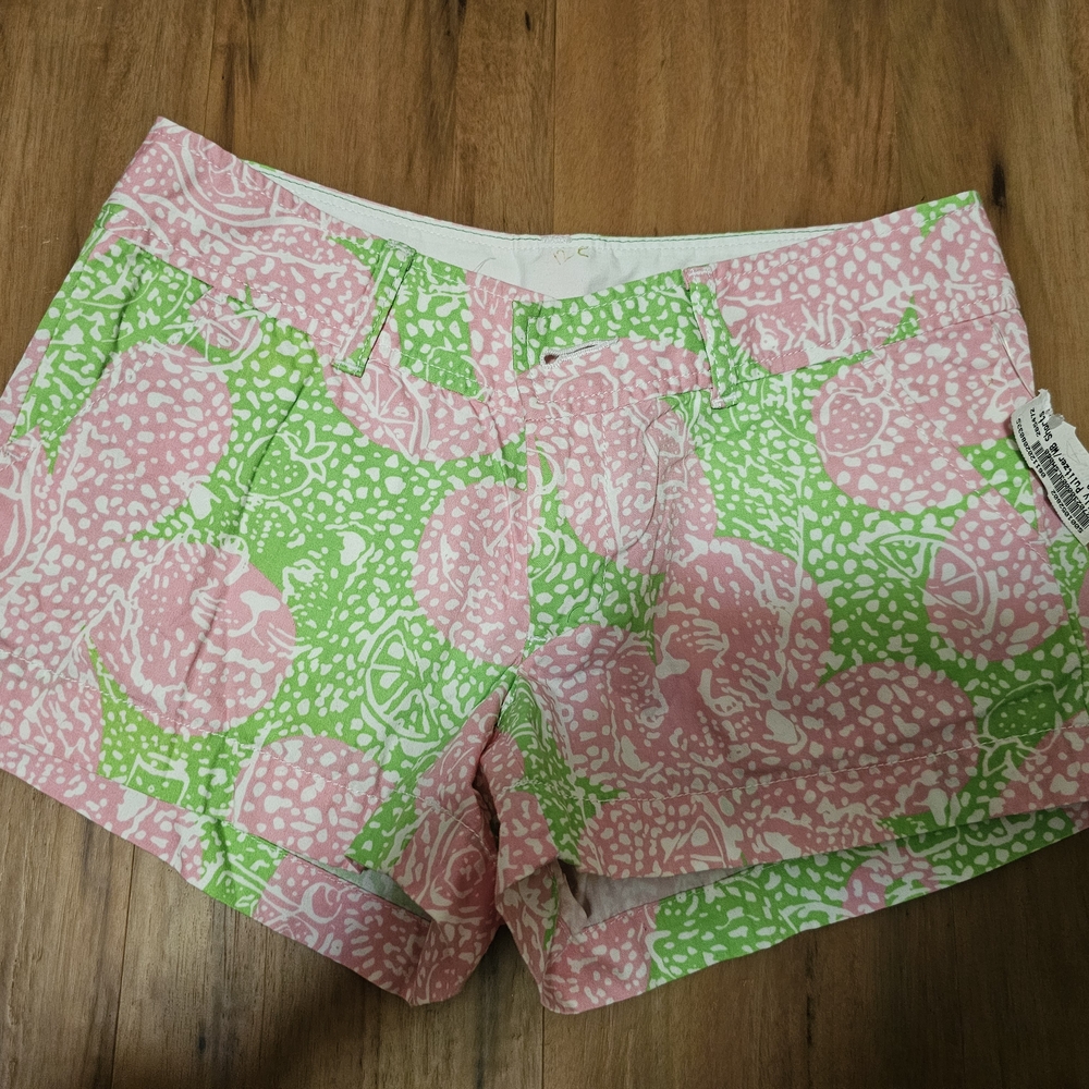 Lilly Pulitzer Pink and Green Bermuda Shorts